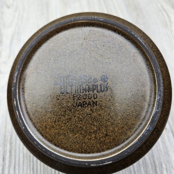 Mikasa Ultima Plus F2000 Creamer & Sugar‎ Bowl Set With Lid Brown Tan Japan MCM - Picture 4 of 11